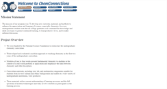 Desktop Screenshot of chemconnections.org